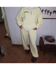 Casual Fashion Thickened Embroidered Long Sleeve Sweat Pants Twopiece Suit